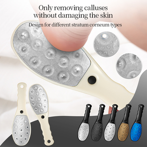Grattoir à pied en acier inoxydable <span class=keywords><strong>lime</strong></span> à pied en métal dissolvant de callosités professionnel râpe à pieds épurateur facile à nettoyer outil de pédicure talon - Product Image 2