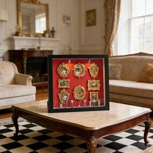 Mini Museo: Marco de Fotos Rectangular Negro Vintage Hecho a Mano de MDF para Exhibición de Retratos, Decoración Artesanal DIY - Product Image 1