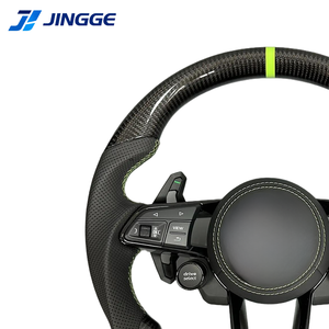 Con botón de inicio R8 y volante de carbono medio perforado para <span class=keywords><strong>Audi</strong></span> A3 A4 A5 A6 C7 C8 Q3 Q5 Q7 4L SQ5 SQ8 TTRS - Product Image 3