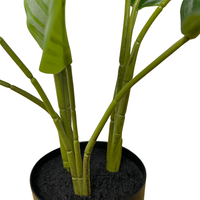 Plantes artificielles en plastique de la marque TREESMAS, feuilles de Calathea, couleur verte et blanche, pour usage intérieur/extérieur, XPZ007