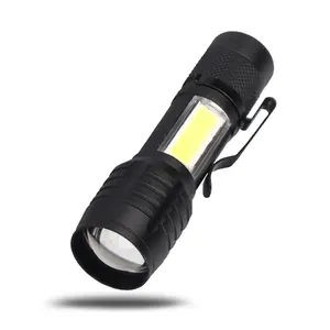 Mini linterna led cob, Ultra brillante, con zoom, portátil, usb, XPE, COB, al aire libre para escalada, senderismo, luz de aluminio