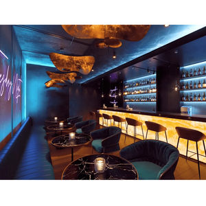 Design di lusso sinterizzato in pietra <span class=keywords><strong>Bar</strong></span> piano traslucido pietra LED bancone decorazione per DJ Club - Product Image 5