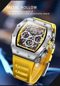 Drioshipping Kuarsa Jam Tangan Multifonction Hollow Out Sport Watch Complicated Dial Casual Quartz Wristwatches - Product Image 6