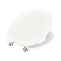 Siège de toilette en bois moulé élégant et moderne avec fonction de fermeture en douceur, finition lisse, design hygiénique, matériau durable pour une utilisation en salle de bain