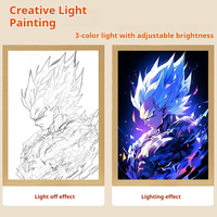 Lámpara Acrílica de Anime, Lámpara Nocturna LED, Lámpara de Mesa, Lámpara de Noche para Decoración de Dormitorio, Lámpara de Pared