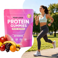 Fabricant OEM de Gummies Protéinés Végétaliens à Marque Blanche – Isolat de Protéine de Pois à Base Végétale pour la Récupération et la Croissance Musculaire, 60 Unités