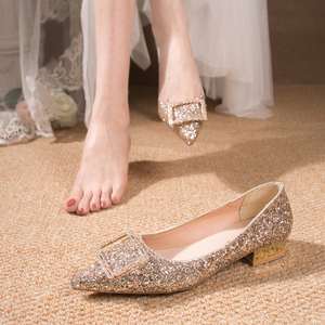 Factory Hot Sale New Styles Elegant Bridal Heels Luxury Weddings Shoes for Women - Product Image 4