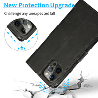 Étui de téléphone magnétique détachable 2-en-1 en similicuir PU avec fentes pour cartes pour iPhone 17 16 Pro Max, étui portefeuille pour téléphone portable