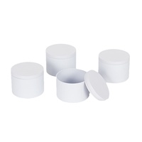 Auf Lager Großhandel Weiße Runde Zweiteilige Stretch-Matte Vierfarbig Bedruckte Versiegelte Duftkerzen Geschenk- & Bastel-Blechdose 4OZ