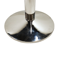 Pied de table rond en métal chromé pour table de bistrot, café, restaurant, support de table à manger commerciale