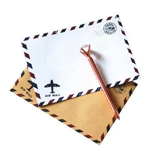 A3 a4 a5 a7 a9 impreso personalizado correo aéreo de sello de sobres de papel kraft