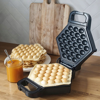 RESONKO 700W Machine à Gaufres Bulle Électrique Commerciale Mini Antiadhésive Chauffage Double Face pour Restaurant SnackW008