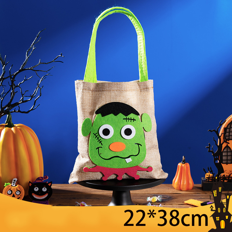 2 Halloween Trick Or Treat Bags – Reusable Candy Buckets With Handles