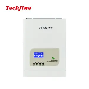 Techfine 2500va 태양 전지 패널 전원 인버터 2000 와트 2.5kva 태양 하이브리드 인버터 12 볼트 2kw 220VAC 홈 태양 광 시스템