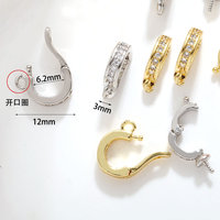Fermoirs en zircon en gros pour la fabrication de bijoux, composants de colliers et bracelets DIY, accessoires de fermoirs métalliques