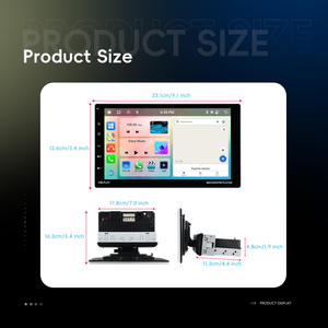 Autoradio Android Podofo 1 Din réglable 9 pouces 4+64G avec écran tactile, CarPlay & Android Auto, égaliseur DSP, GPS, stéréo de voiture OEM d'usine - Product Image 5