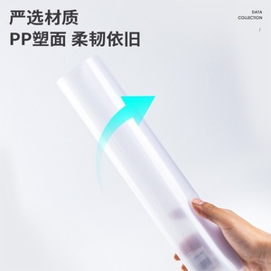 Deli 5538 Drawer Clip A4 Transparent Plastic <b>Document</b> <b>Folder</b> Office Organizer Clear Pull Rod Clip Rectangle Shape - Product Image 5