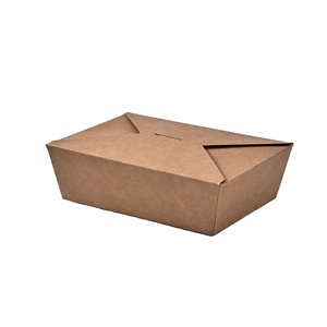 Wholesale Take Away Custom Printed Eco Friendly Pasta Salad Food Packing Boxes Disposable Kraft Paper Lunch Box