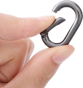 Pcs Metal Spring Oval Rings Round Carabiner <b>Key</b> Ring Clip For Keychain Buckle <b>Purse</b> Hardware DIY Crafts Gunmetal Inch - Product Image 3