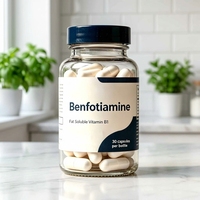 Suplemento Alimenticio OEM de Grado Alimentario, Benfotiamina 99% Vitamina B1 Soluble en Grasa en Polvo a Granel 22457-89-2, Cápsulas de Benfotiamina