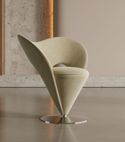 Chaise de salon et chambre à coucher moderne et minimaliste, style de designer capitonné, en bois et tissu, écologique, sensation de luxe léger et haut de gamme