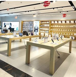 طاولة عرض مركزية رخامية لمتجر الهواتف المحمولة مع خزانة عرض خشبية وطاولة الكاشير - Product Image 6