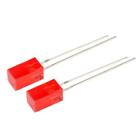 Diode LED carrée 2*5*7, double couleur, 257 MM, rouge et bleu, lentille transparente, cathode commune et anode commune, lumière ronde bicolore DIY