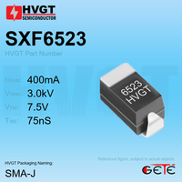 Diode redresseuse haute fréquence à récupération rapide HVGT SXF6523 3kV 400mA SMD SMA-J pour alimentation de rayons X