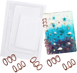 Khuôn Đựng Máy Tính Xách Tay 3 Khuôn Silicon Cho Máy Tính Xách Tay Vỏ Nhựa 3 Vòng Đựng Sách Dụng Cụ Làm Bánh Bằng Cao Su Silicon Màu Vàng Hồng A5 A6 A7 6 - Product Image 1