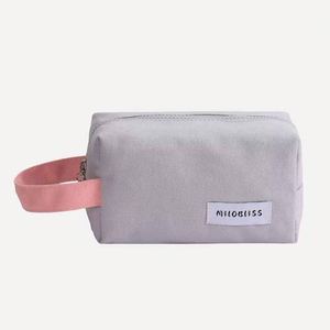 Bolsa de Maquillaje Colorida, Bolsa de Almacenamiento de Lona Simple con Colores Contrastantes, para Viajar, Llevar Acompañada de la Bolsa de Artículos de Aseo - Product Image 5