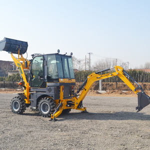 Heißer Verkauf Mehrzweck maschinen kleiner Bagger lader Kompakter 1 Tonne Allrad lenkung 4WD 4x4 Bagger lader - Product Image 3