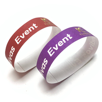 Bracelets événementiels jetables imperméables en Tyvek imprimables avec logo personnalisé