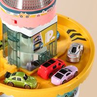Set de Juguete de Pista de Estacionamiento con Coches de Juguete, Tapete de Mapa de Escena, Dinosaurios y Estacionamiento Urbano, Juguete Educativo para Niños