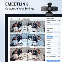 EMEET C960 AF 1080P kamera Web 90 ° FOV, kamera komputer 2 mikrofon Streaming USB untuk konferensi panggilan Online