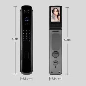 Aluminium handle Ultra Wide-angle Recognition More Convenient Sapphire Safety Door Smart Locks for Hotel Apartment
