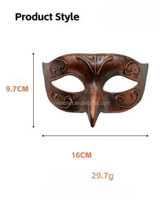 HLCハロウィンボールパーティーマスククロウバードヘッドハーフフェイスアニマルマスク男性用スチームパンク仮面舞踏会ヒップホップダンスパーティー - Product Image 4