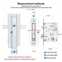 Cerradura Inteligente con Huella Dactilar Langyeao, Aplicación Tuya TT, para Oficina, Puerta Interior de Madera, Apartamentos, Hoteles, Alquileres, Cerradura Electrónica con Código