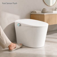 WC intelligent à siphon avec bidet électrique, siège chauffant, couvercle automatique et fonctionnement silencieux pour salle de bain