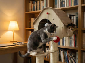 Neuer Langlebiger Umweltfreundlicher und Moderner Hanfseil-Katzenbaum Katzen-Klettergerüst - Product Image 6