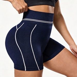 Shorts de yoga pour femmes à taille haute, effet push-up, séchage rapide, en nylon et élasthanne, anti-transparence, sensation seconde peau, pour la gym, le yoga et la course à pied - Product Image 4