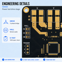 Carte de contrôle sans balais pour outils électriques (PCB nu) - Service de conception de systèmes de moteurs électroniques multicouches BLDC et assemblage PCBA personnalisé