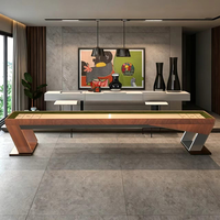 Table de shuffleboard en bois massif de taille standard, conçue à la main, haut de gamme, personnalisable, OEM et ODM