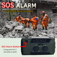 Radio de Supervivencia Portátil con Función de Banco de Energía de 5000 mAh, Linterna de Alarma SOS, Comunicación para Cortes de Energía, Preparación para Crises