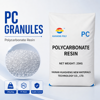 Granul PC Transparan Anti-UV HS102U, Resin Polikarbonat Tahan Cuaca untuk Wadah dan Komponen Luar Ruangan