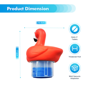 Distributeur de chlore flottant en forme de <span class=keywords><strong>flamant</strong></span> <span class=keywords><strong>rose</strong></span> pour grandes et petites piscines, spas et bains à remous - Product Image 2