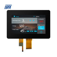 7 ''7 pulgadas Air Tape Bonding 1024x600 Resolución IPS LVDS USB I2C Interfaz LCD Pantalla táctil