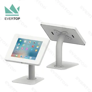 LST10-C 7",10",13" Desktop Metal Curve Tablet PC Kiosk for iPad,Counter Top Android Tablet Kiosk Stand with Lock for iPad Air3 1