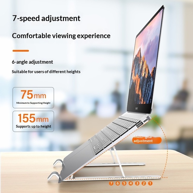 Foldable Height Adjustable Angle Aluminum Portable Anti-slip Tablet Holder Stand Ergonomic Laptop Stand