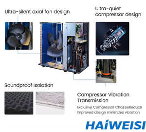 Système de chauffage et de refroidissement centralisé pour maison, <span class=keywords><strong>pompe</strong></span> <span class=keywords><strong>à</strong></span> <span class=keywords><strong>chaleur</strong></span> air-eau monobloc R32 haute performance <span class=keywords><strong>10</strong></span> kW, 12 kW, 15 kW, avec contrôle Wi-Fi - Product Image 5
