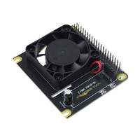 Carte d'extension de ventilateur de refroidissement pour Raspberry Pi 5/4B/3B+ avec lumière RGB et module de ventilateur intelligent à contrôle de température